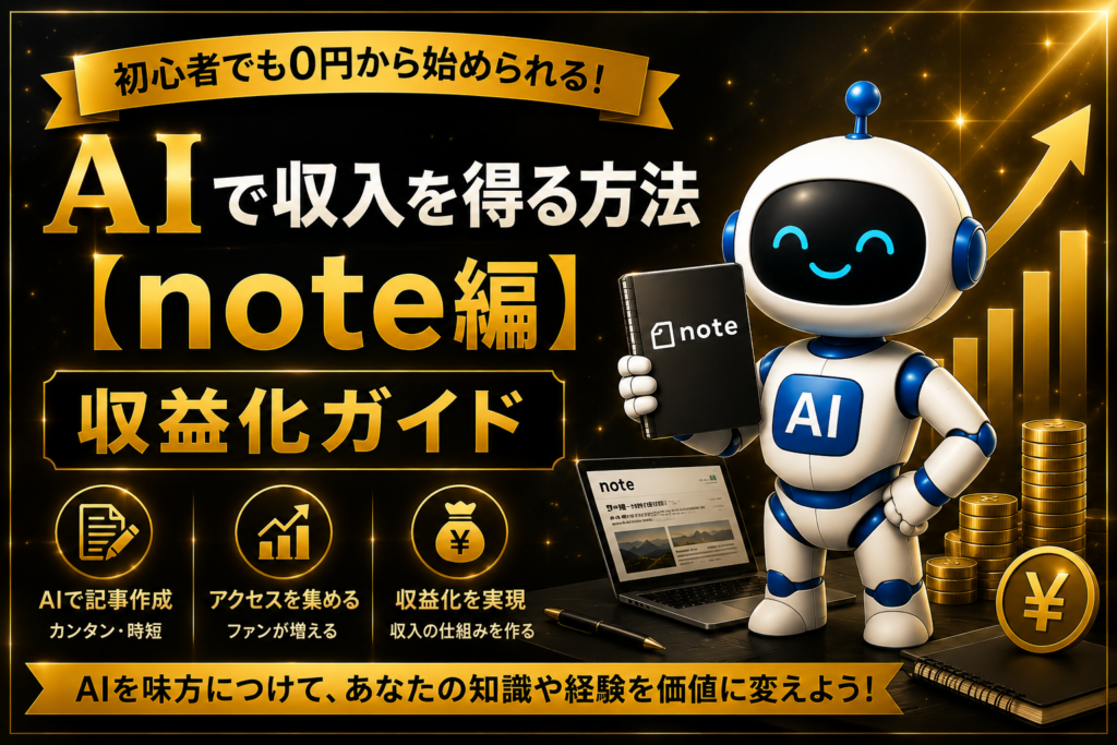 AIで収入を得る方法【note編】初心者向けnote収益化ガイド