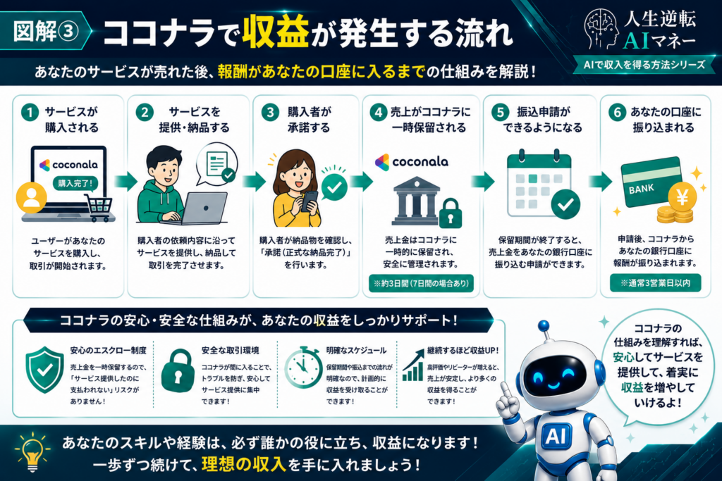 ココナラで売れやすいAIサービスランキングをまとめた図