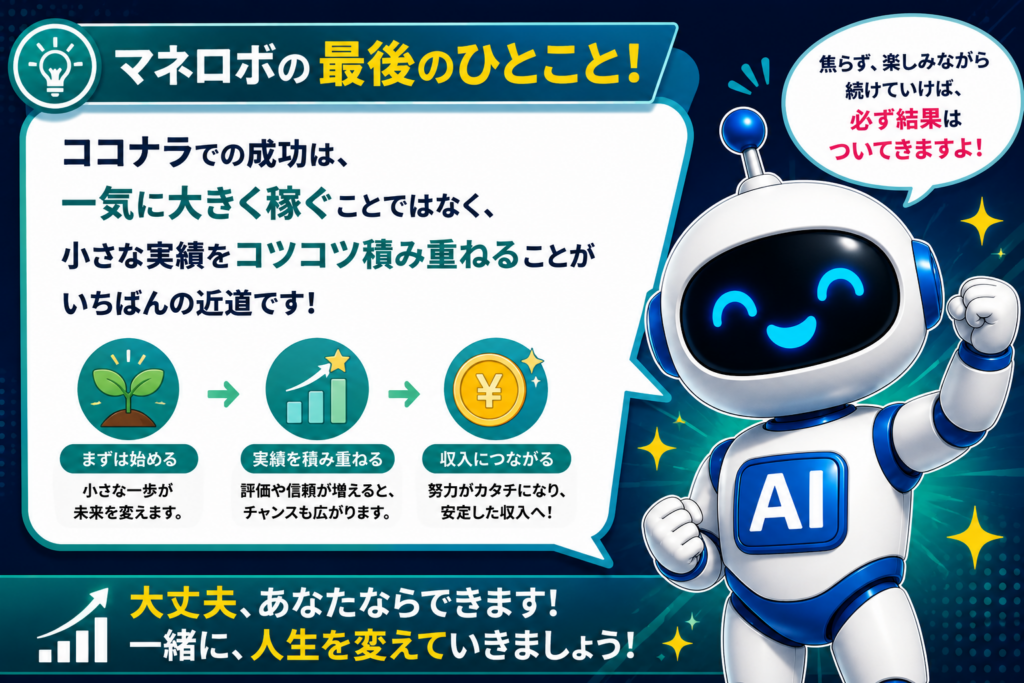 AIを活用したココナラ副業の始め方を応援するマネロボ