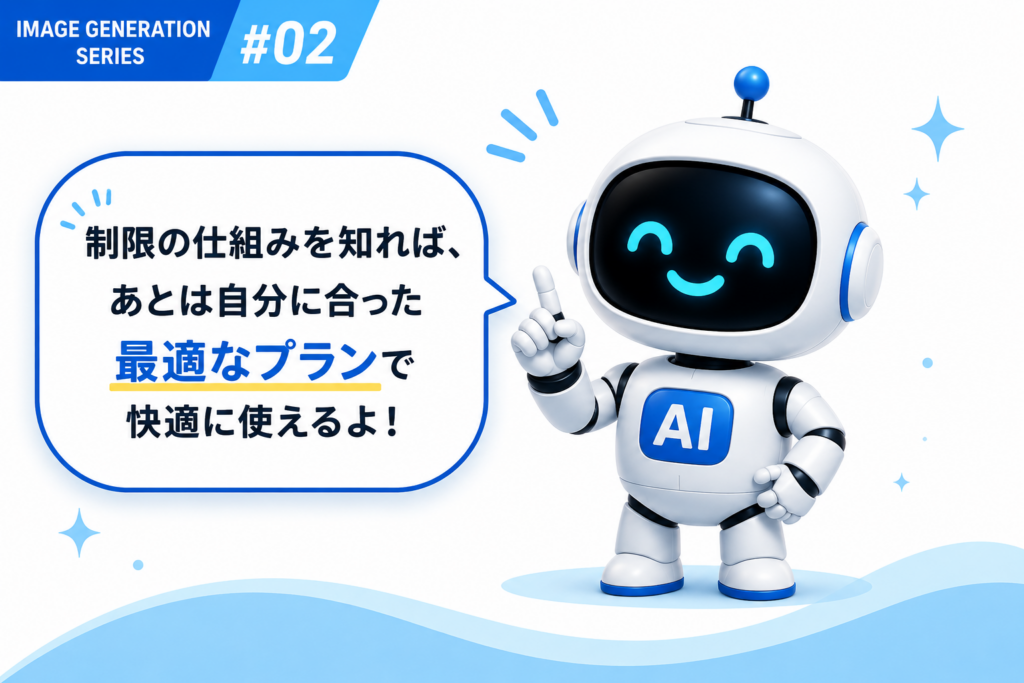 ChatGPTの利用制限を理解して自分に合ったプランを選ぶことを案内するマネロボ