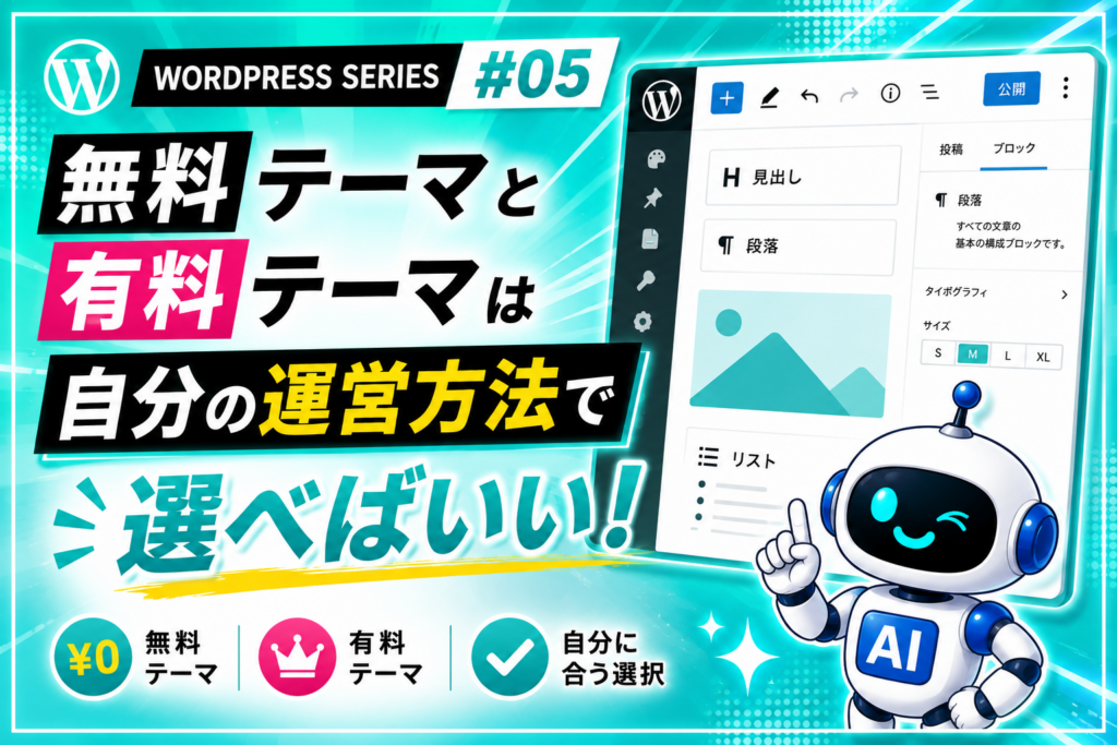 WordPress有料テーマは必要か無料テーマとの選び方を解説するWordPressシリーズ#05