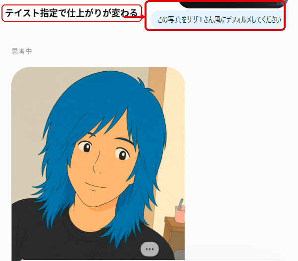 ChatGPTで自分の写真をレトロな家庭アニメ風に加工した実例